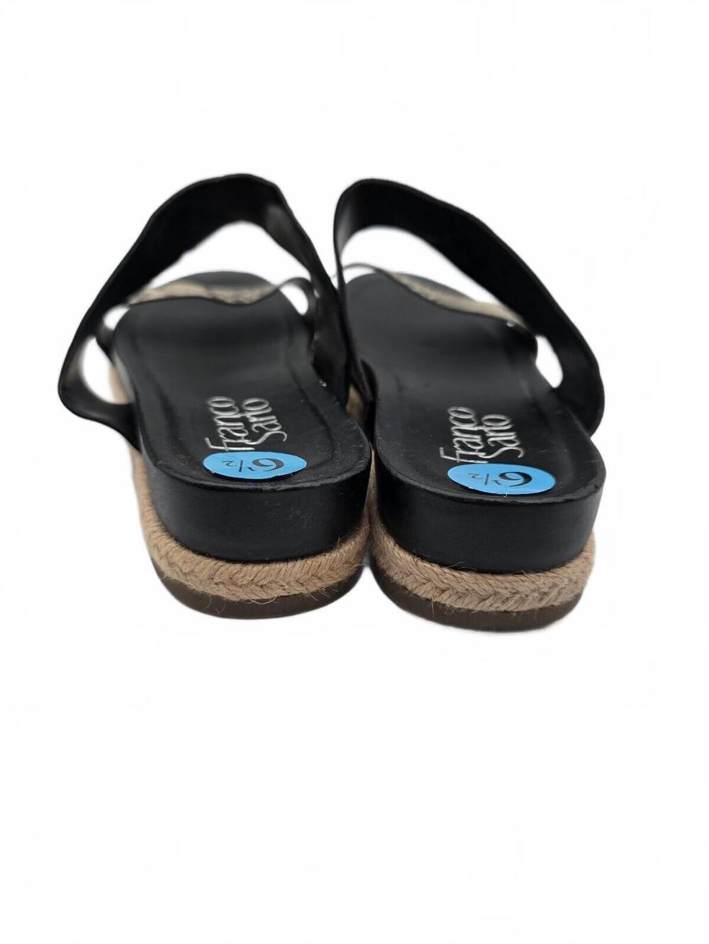 Franco Sarto Womens Sandals Slip On Black Gray Size 6.5 Preppy Minimalist office - Picture 5 of 7